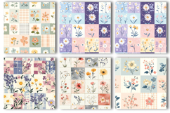 Preppy Floral Patchwork Seamless Pattern Product Image 2