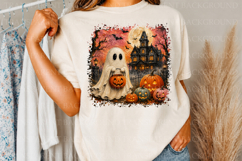 Preppy Ghost Halloween PNG, Cute Girly Ghosts Sublimation Product Image 3