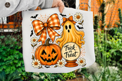Preppy Ghost Halloween PNG, Splatter Ghost Pumpkin Png Product Image 1