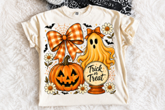 Preppy Ghost Halloween PNG, Splatter Ghost Pumpkin Png Product Image 2