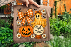 Preppy Ghost Halloween PNG, Splatter Ghost Pumpkin Png Product Image 4
