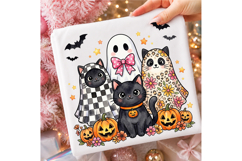 Preppy Ghost PNG, Black Cat Checkered Leopard Product Image 3