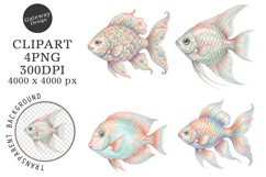 Preppy Glitter Fish PNG Product Image 1