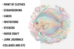 Preppy Glitter Fish PNG Product Image 2
