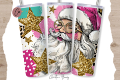Preppy Santa Claus Tumbler Wraps PNG Product Image 4