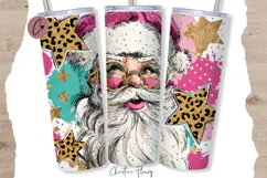 Preppy Santa Claus Tumbler Wraps PNG Product Image 5