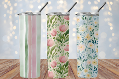 Watercolor Grandmillennial Seamless Pattern, Pastel Floral Product Image 2
