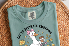 Off to Regulate Emotions SVG PNG Funny Goose Scooter Design Product Image 3