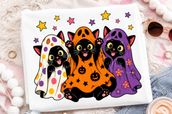 Preppy Halloween Ghost and Cat PNG Product Image 2