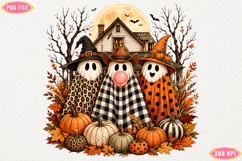 Preppy Halloween Ghost PNG Product Image 1