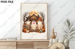 Preppy Halloween Ghost PNG Product Image 3