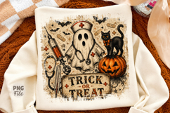 Preppy Halloween Nurse Png,Cute Spooky Nurse Shirt Design Product Image 1