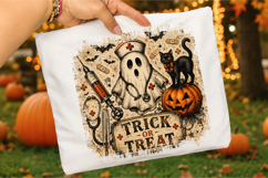 Preppy Halloween Nurse Png,Cute Spooky Nurse Shirt Design Product Image 3