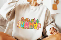 Hello Summer PNG, Preppy Summer PNG, Summer Vibes, Beach PNG Product Image 2