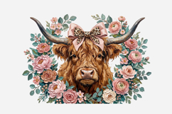 Preppy Highland Cow Png Product Image 1
