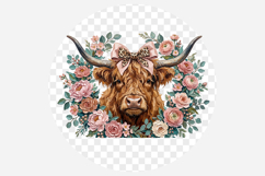Preppy Highland Cow Png Product Image 2