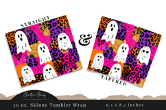 Preppy Halloween Ghost Tumbler Wraps PNG Product Image 6