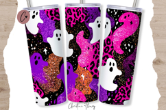 Preppy Halloween Ghost Tumbler Wraps PNG Product Image 3