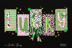 Preppy Coquette Lucky PNG | St Patrick's Day Png Product Image 4