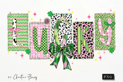 Preppy Coquette Lucky PNG | St Patrick's Day Png Product Image 5