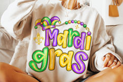 Preppy Mardi Gras PNG, Fleur De Lis PNG, King Cake PNG Product Image 2