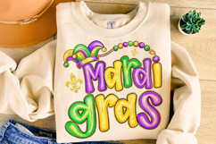 Preppy Mardi Gras PNG, Fleur De Lis PNG, King Cake PNG Product Image 4