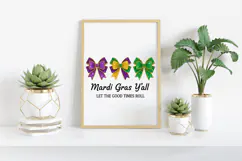 Preppy Mardi Gras Png, Mardi Gras Coquette Png Product Image 3