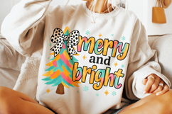 Merry And Bright PNG, Holiday PNG, Christmas Tree PNG, Santa Product Image 2