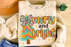 Merry And Bright PNG, Holiday PNG, Christmas Tree PNG, Santa Product Image 4