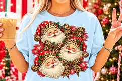 Leopard Santa Christmas PNG | Vintage Santa Faces & Leopard Product Image 4