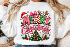 Preppy Merry Christmas Png, Retro Christmas Product Image 2