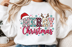 Preppy Merry Christmas Png, Retro Christmas PNG Product Image 2