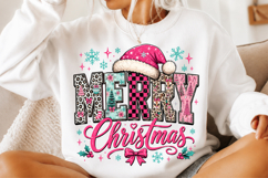 Preppy Merry Christmas Sublimation Png Product Image 2