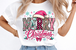 Preppy Merry Christmas Sublimation Png Product Image 3