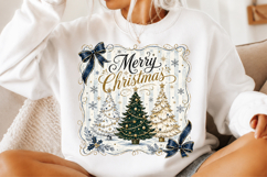 Preppy Merry Christmas Tree Png Product Image 2
