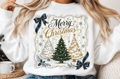 Preppy Merry Christmas Tree Png Product Image 3