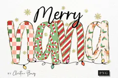 Preppy Merry Nana PNG - 4 Grandma Variations Product Image 2