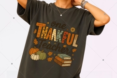 Preppy One Thankful Teacher PNG, Fall Teacher Png, Teacher Product Image 5