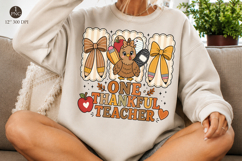 Preppy One Thankful Teacher Png,Teacher coquette pencil png Product Image 1
