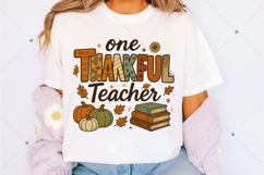 Preppy One Thankful Teacher PNG, Fall Teacher Png, Teacher Product Image 10