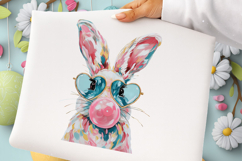 Preppy Painted Bunny for Easter PNG Product Image 1