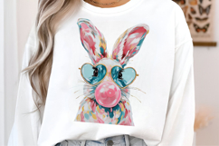 Preppy Painted Bunny for Easter PNG Product Image 2