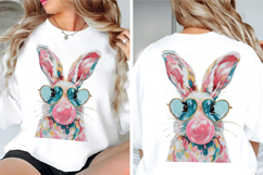 Preppy Painted Bunny for Easter PNG Product Image 5