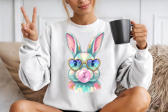 Preppy Painted Bunny for Easter PNG Product Image 2