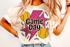 Game Day Softball, Softball PNG, Softball Mama PNG, Leopard Product Image 2
