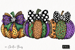 Leopard Print Pumpkins | Fall Png Product Image 1