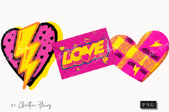 Preppy Retro Valentines Clipart | Valentine's Day PNG Product Image 1