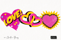 Preppy Retro Valentines Clipart | Valentine's Day PNG Product Image 1