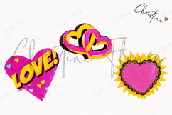 Preppy Retro Valentines Clipart | Valentine's Day PNG Product Image 3
