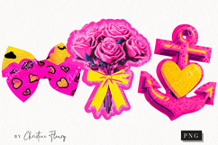 Preppy Retro Valentines Clipart | Valentine's Day PNG Product Image 1